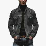 Ethan Calloway | Textured Button Jacket For Men