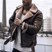 Connor Reid | Sherpa-Lined Leather Biker Jacket For Men