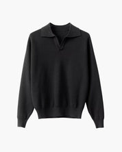 Lorenzo Virelli | Textured Knit Polo Sweater with Refined Minimalism For Men