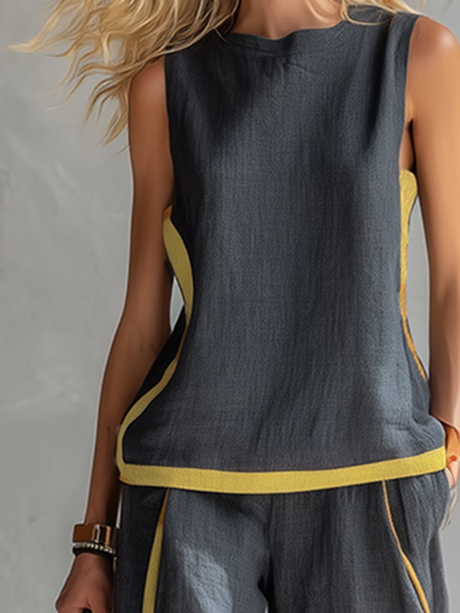 Ivy Blackwell | Cotton Linen Two-Piece Set For Women