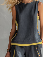 Ivy Blackwell | Cotton Linen Two-Piece Set For Women