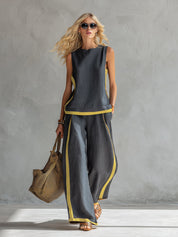 Ivy Blackwell | Cotton Linen Two-Piece Set For Women
