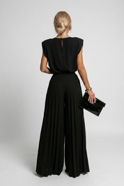 Bianca Moretti | Elegant Pleated Jumpsuit For Women