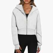 Sophie Laurent | Cropped Zip Hoodie For Women