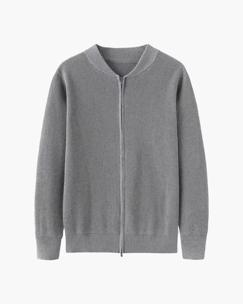 Matteo Bellini | Ribbed Zip Cardigan with Refined Comfort For Men