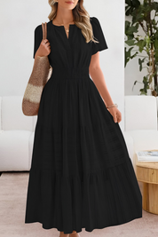 Chloe Evans | Tiered Flutter-Sleeve Maxi Dress For Women