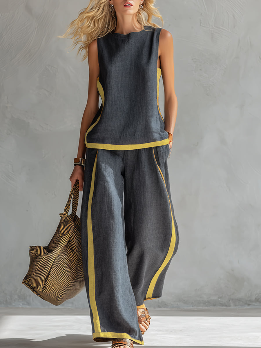 Ivy Blackwell | Cotton Linen Two-Piece Set For Women