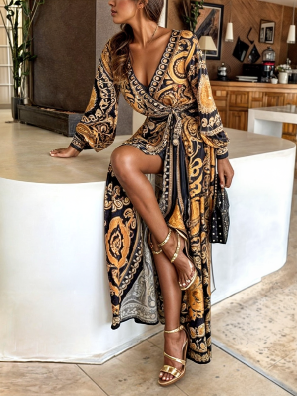 Ella Harrow | Bohemian Maxi Dress With Slit