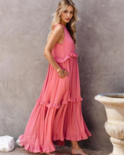 Harper Fletcher | Tiered Maxi Dress With Ruffle Detail