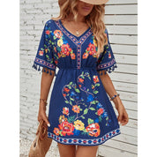 Isla Pemberton | Boho Floral Mini Dress For Women
