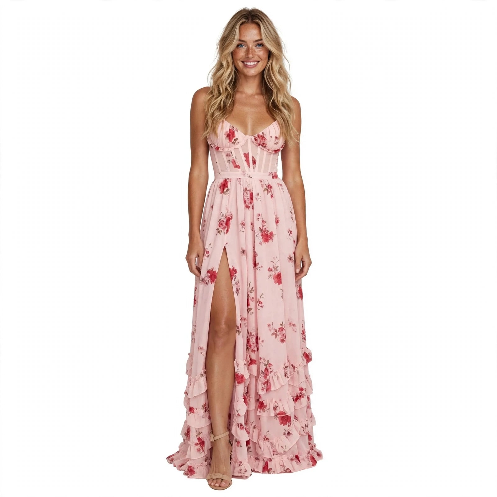 Amelia Holbrook | Floral Slit Maxi Dress For Women