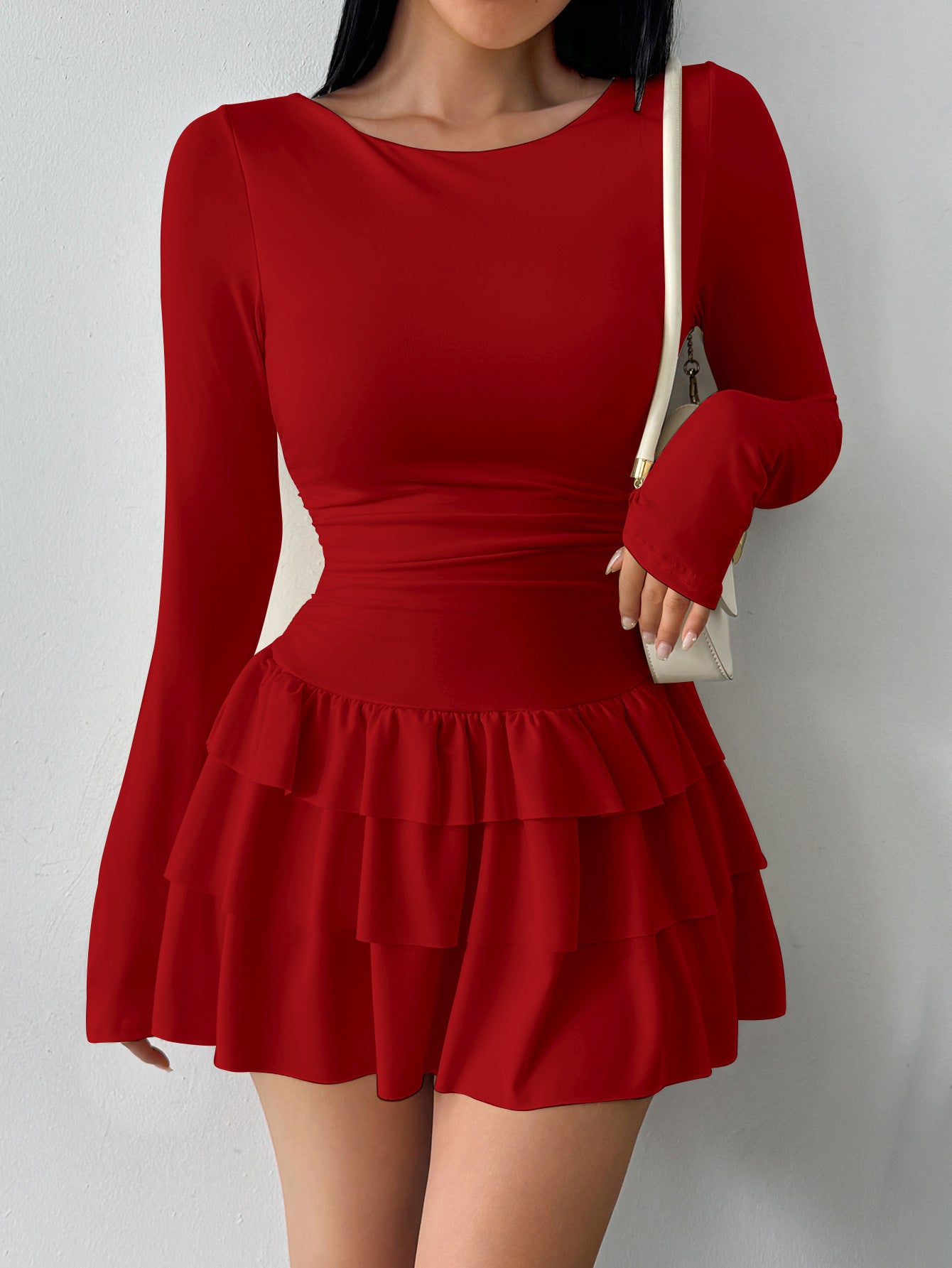 Jade King | Ruffle Hem Sheath Mini Dress For Women