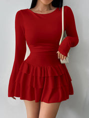 Jade King | Ruffle Hem Sheath Mini Dress For Women