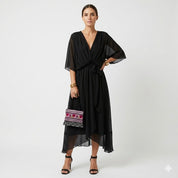 Seraphina Laurent | Elegant Wrap Maxi Dress For Women