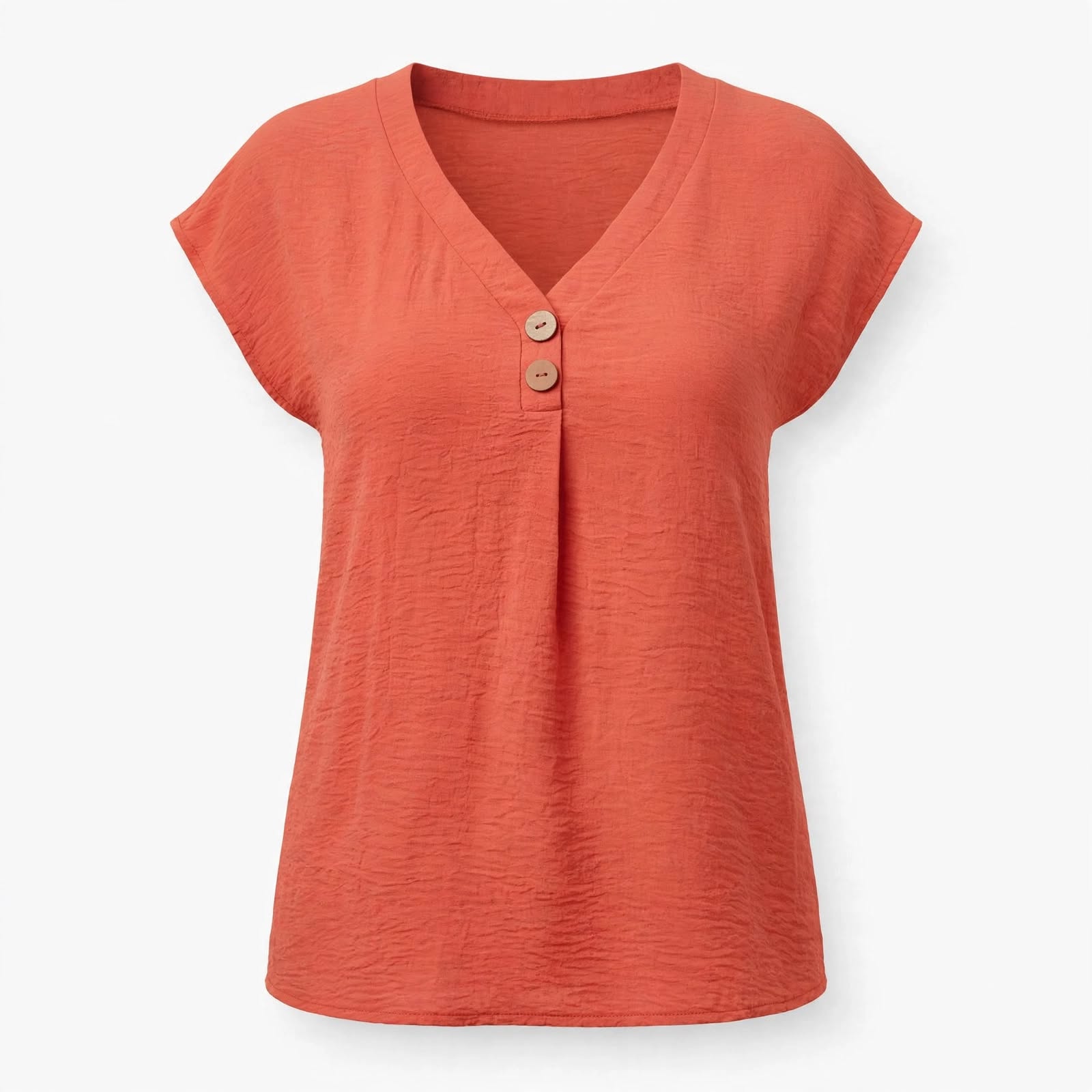 Poppy Ellison | V-Neck Blouse With Button Detail For Women