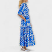 Beatrix Sterling | Chain Print Tiered Midi Dress For Women