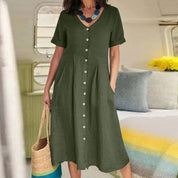 Olivia Cooper | Button-Front Summer Dress For Women