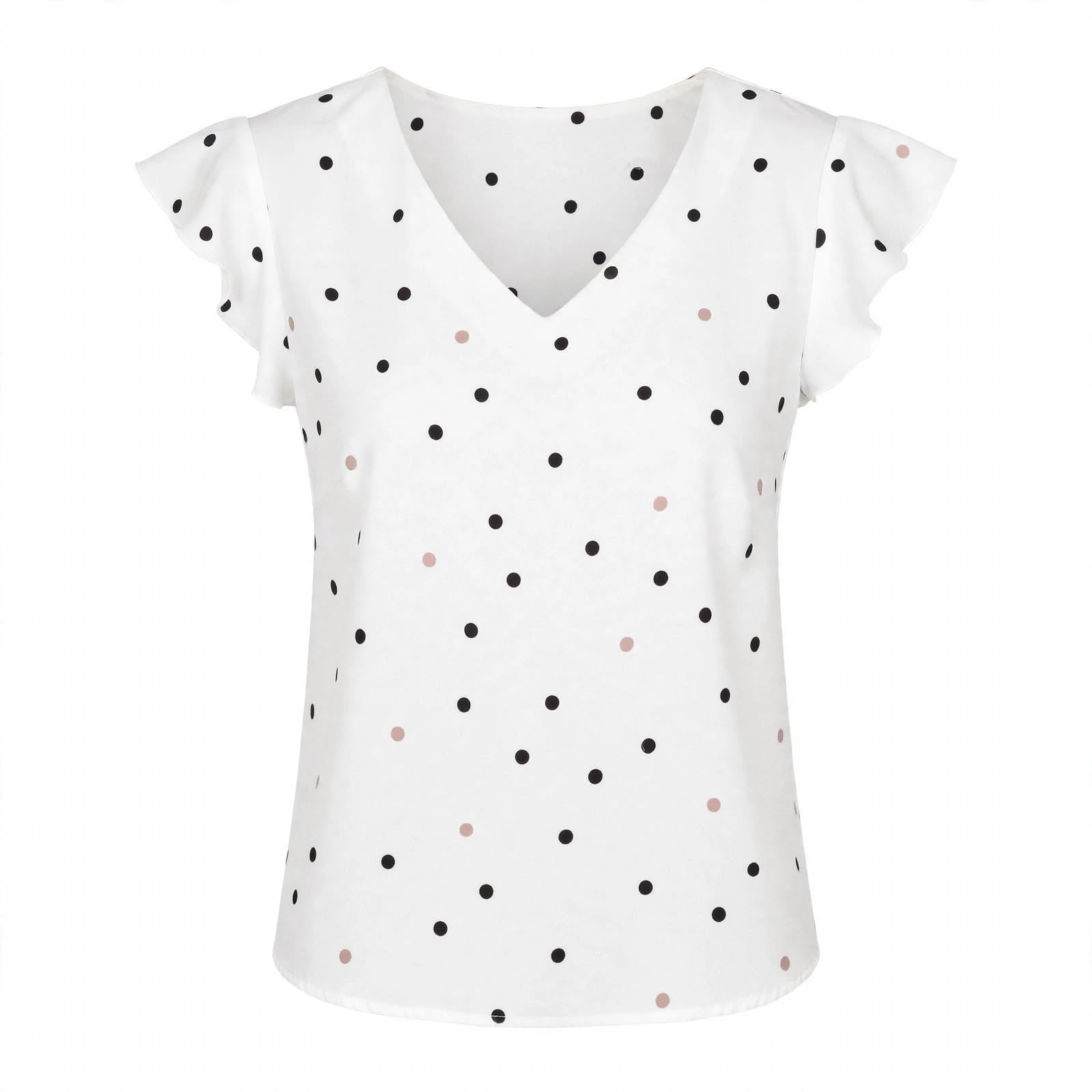 Bridget Callahan | Puff Sleeve V-Neck Blouse For Women