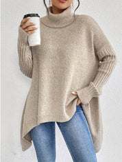 Phoebe Martin | Oversized Turtleneck Knit Sweater For Women