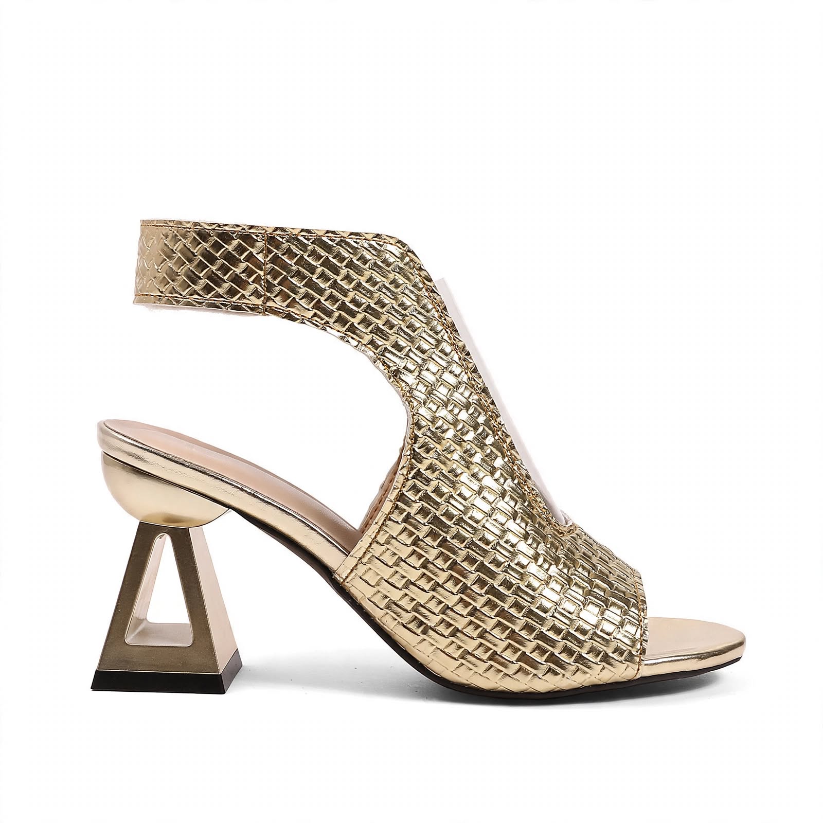 Gloria Verbrook | Peep-Toe Sculpted Block Heel Sandals For Women