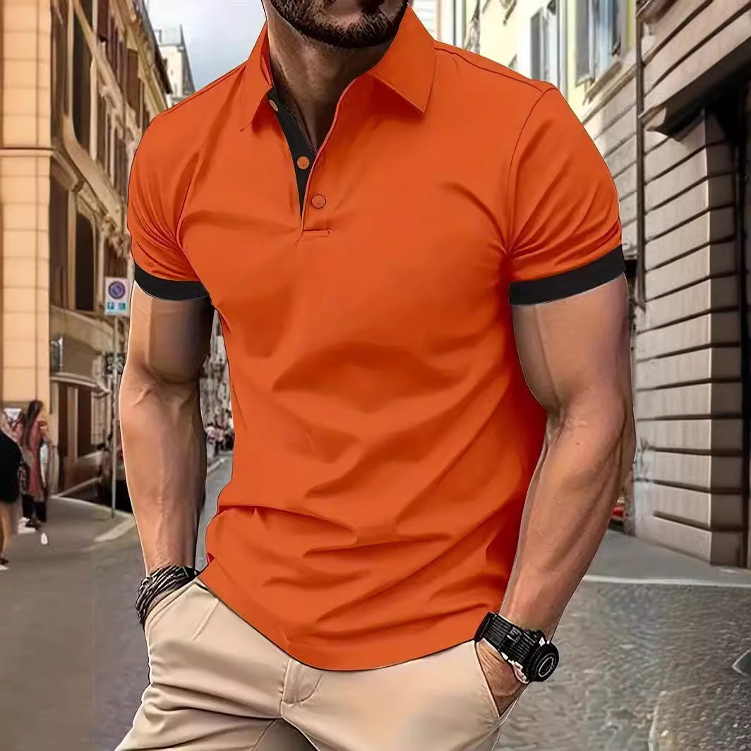 Lincoln Sherwood | Colorblock Short Sleeve Polo Shirt For Men