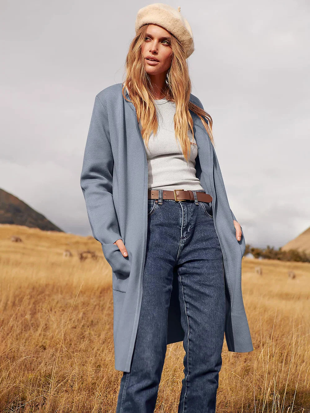 Camille Laurent | Elegant Longline Coat For Women