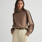 Camille Laurent | Luxury Turtleneck Knit Sweater For Women
