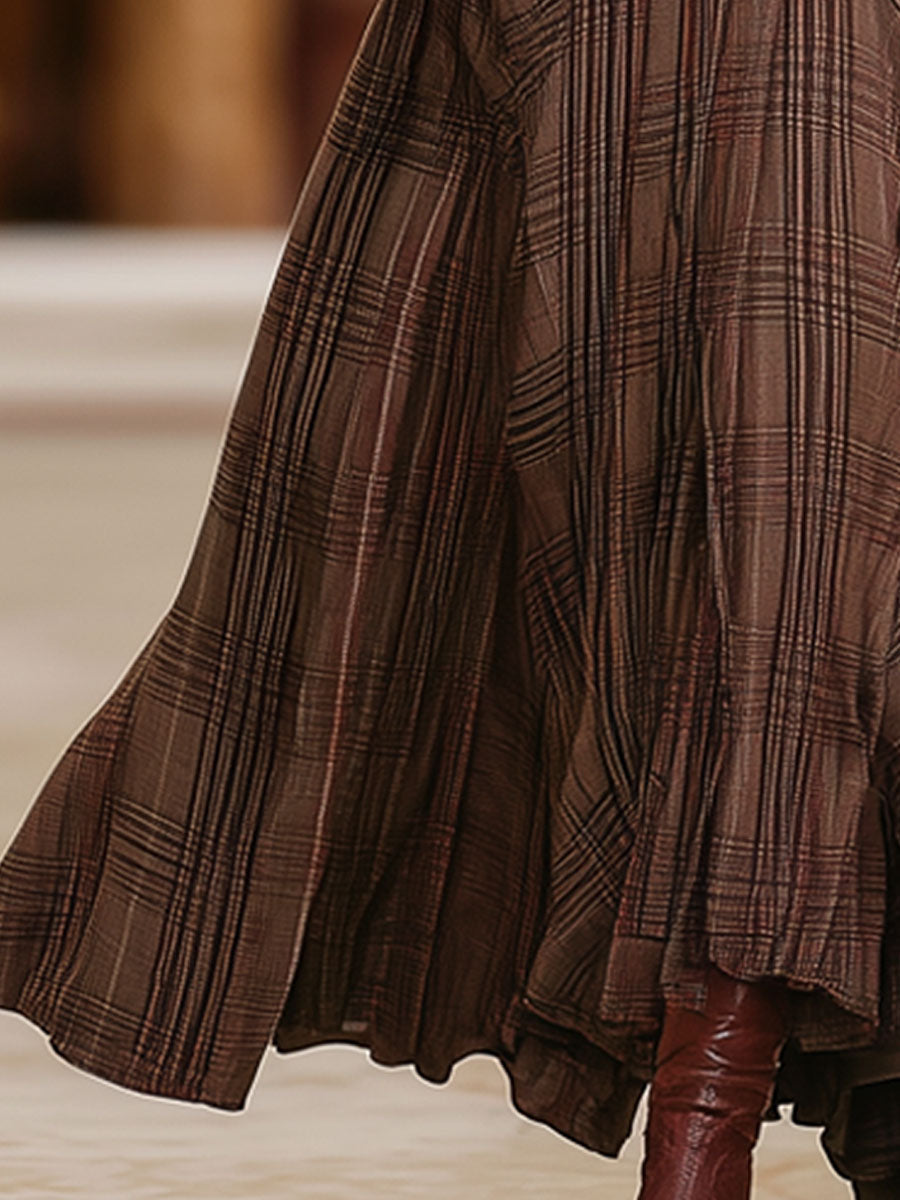 Rosalind Fairweather | Plaid Maxi Skirt With Pockets For Women
