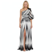Phoebe Larkin | Striped One-Shoulder Maxi Dress For Women