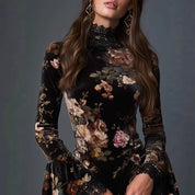 Matilda Evans | Floral Lace-Trim Cocktail Dress For Women