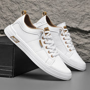 Nathaniel Cross | Classic Black Leather Sneakers For Men