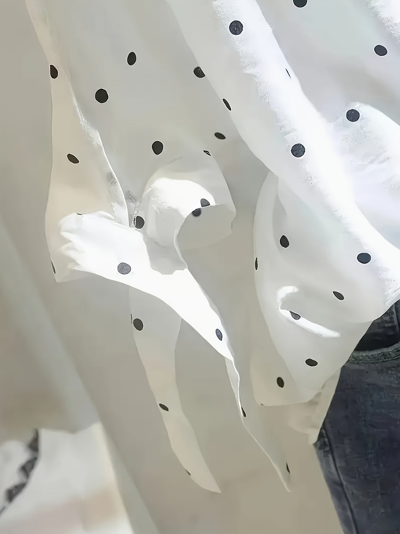 Lauren Fitzgerald | Polka Dot Blouse With Button Detail For Women
