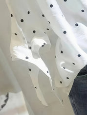Lauren Fitzgerald | Polka Dot Blouse With Button Detail For Women