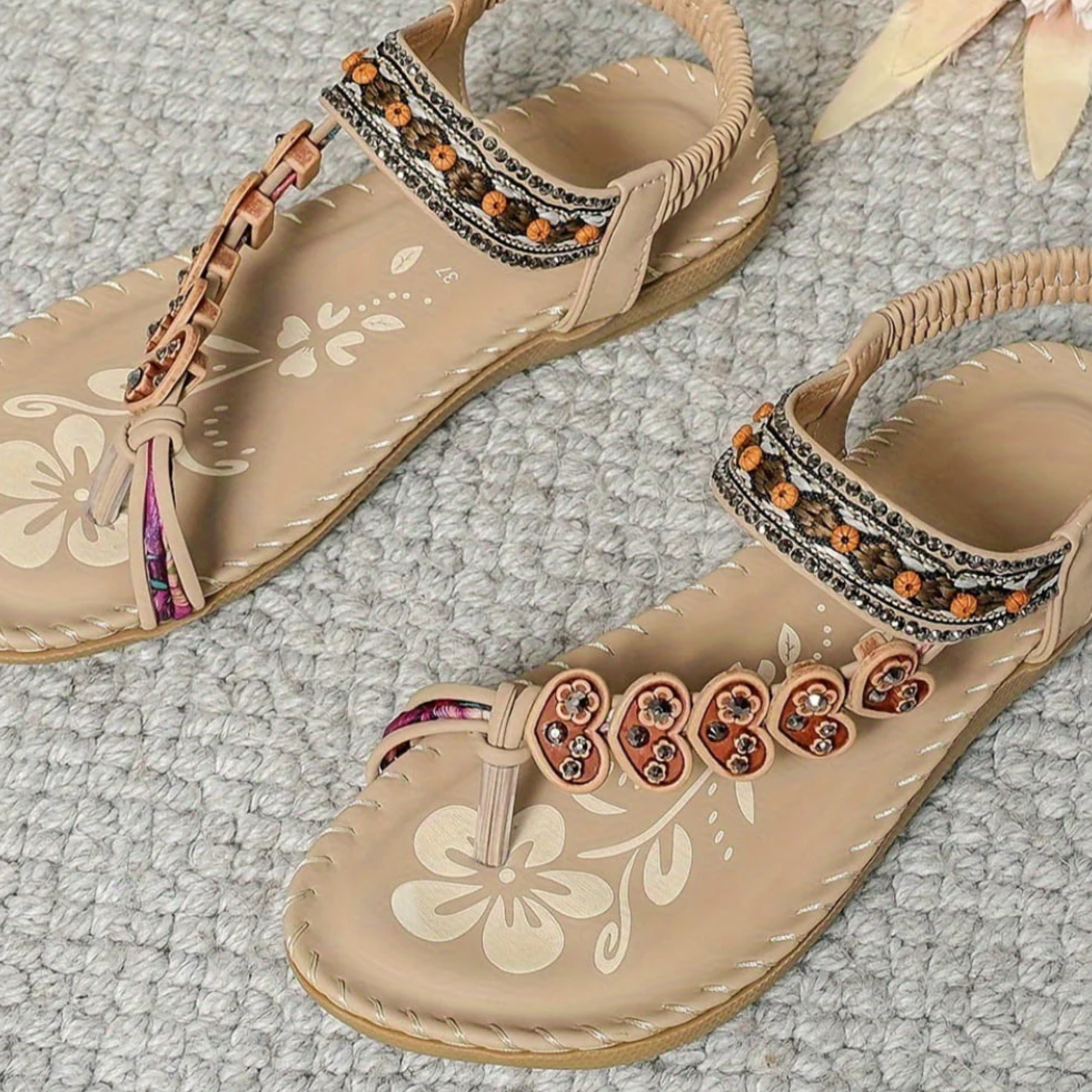 Bonnie Fairweather | Boho Beaded Sandals For Women