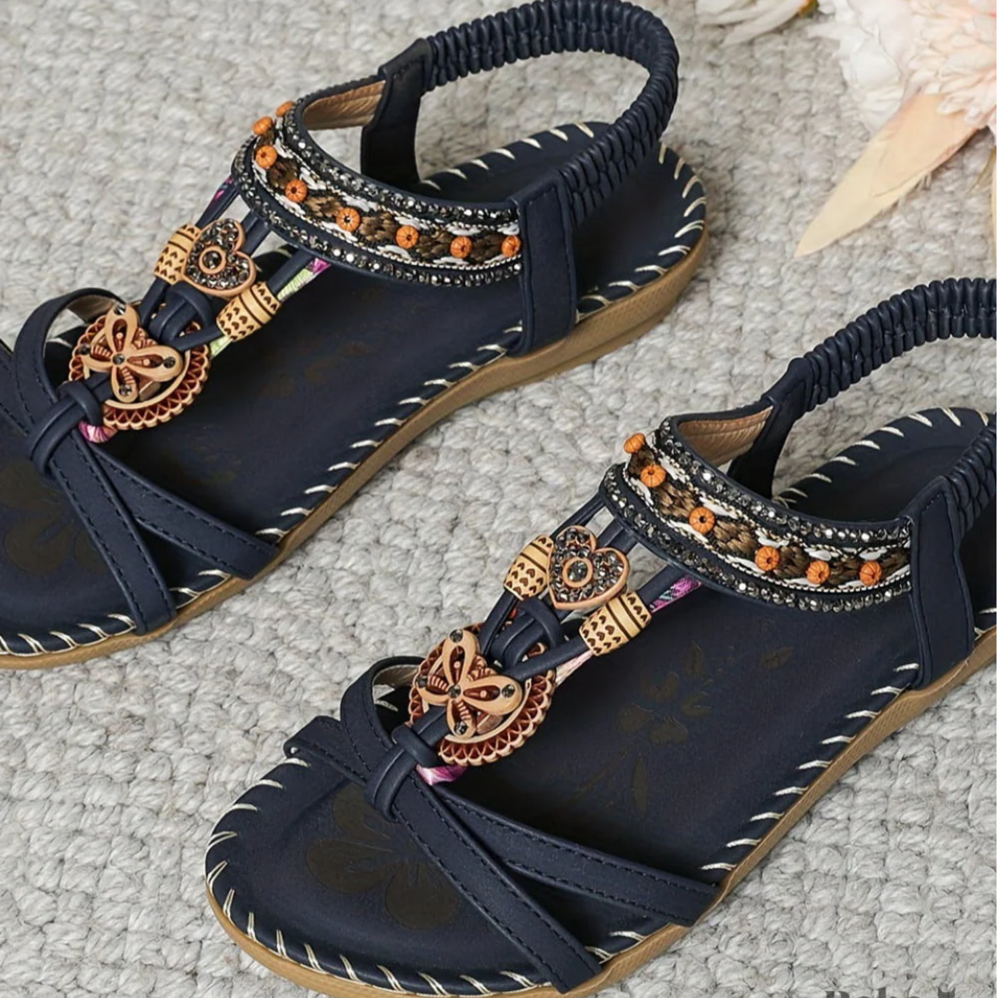Bonnie Fairweather | Boho Beaded Sandals For Women