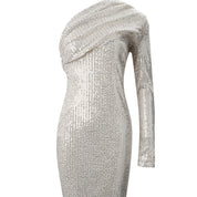 Sophie Hughes | One Shoulder Sequin Midi Dress For Women