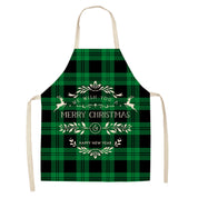 Yule Tide | Red Tartan Reindeer Print Christmas Apron Unisex