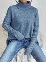 Phoebe Martin | Oversized Turtleneck Knit Sweater For Women