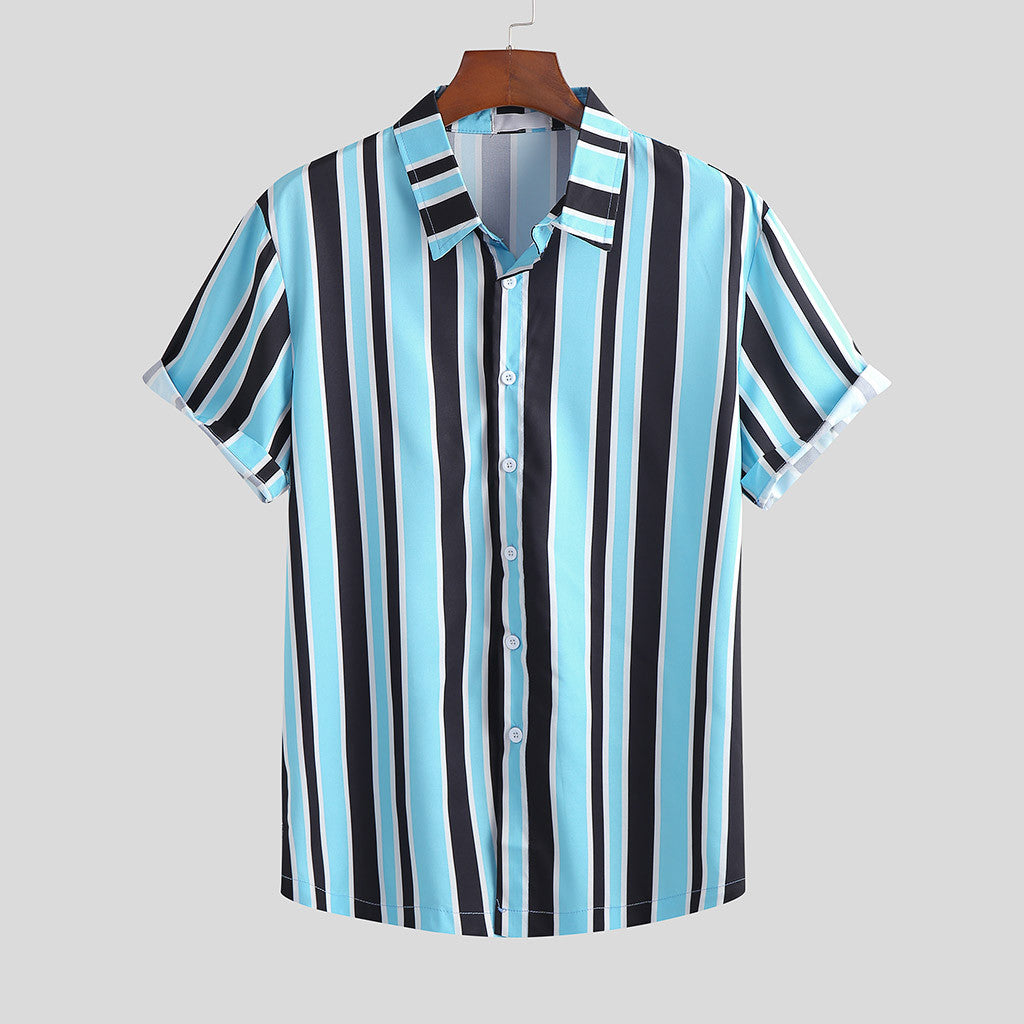 Ryan Walsh | Striped Short Sleeve Shirt For Men