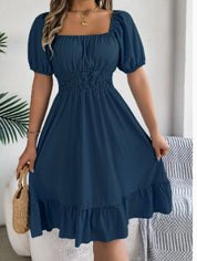 Freya Bennett | Ruffled A-Line Midi Dress For Women