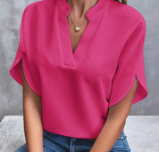 Lily Jones | Chiffon V-Neck Blouse For Women