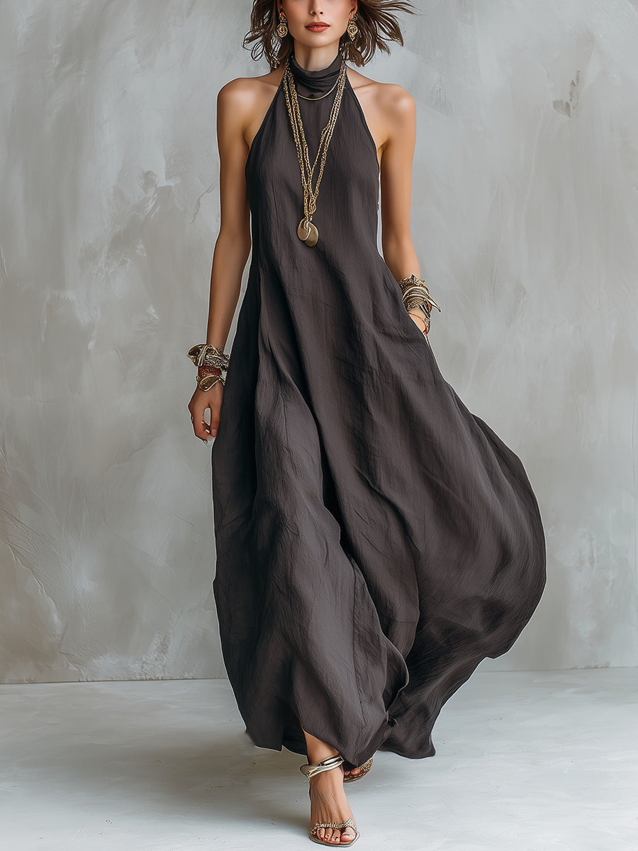 Ava Taylor | Bohemian Halter Maxi Races Dress For Women