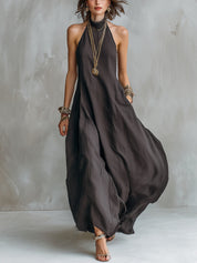 Ava Taylor | Bohemian Halter Maxi Races Dress For Women