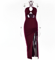 Brooke Stewart | Halterneck Split Maxi Dress For Women
