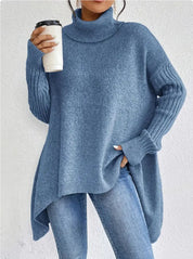 Phoebe Martin | Oversized Turtleneck Knit Sweater For Women