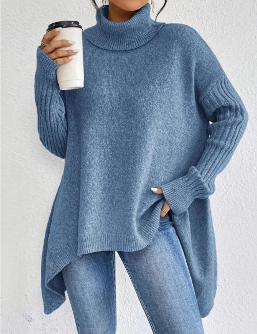 Phoebe Martin | Oversized Turtleneck Knit Sweater For Women