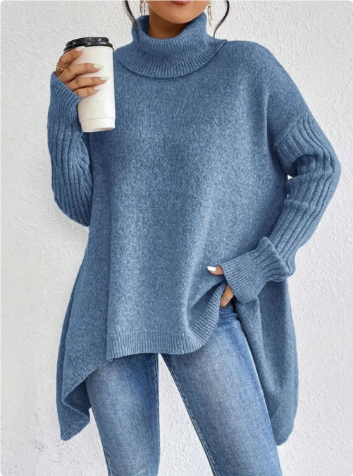 Phoebe Martin | Oversized Turtleneck Knit Sweater For Women