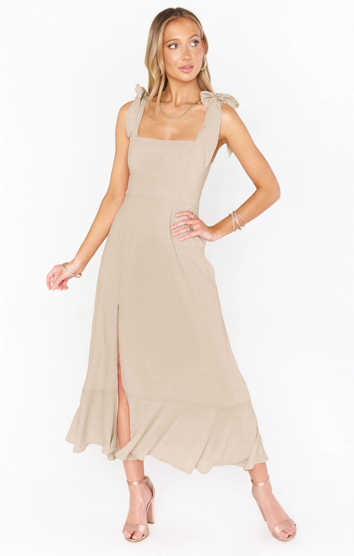 Phoebe Turner | Square Neck Midi Dress For Women