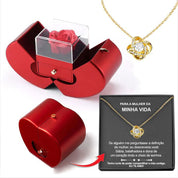 Matilda Cross | Preserved Rose Jewellery Box With Necklace For Women