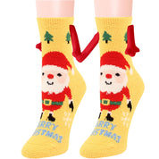 Ember | Red Santa Magnetic Christmas Socks Unisex & Couples